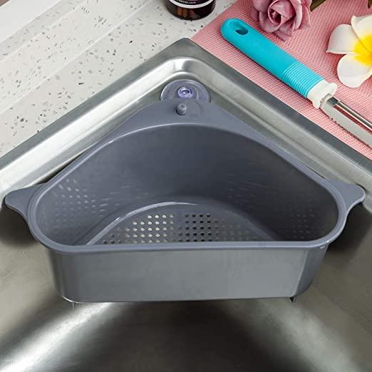 Kitchen Sink Corner ABS Plastic Organizer Wash Basin Sponge Soap Scrub Brush Storage Holder Rack