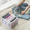 Clothes Organizer Rack -7-Grid Foldable Visible Storage Box, Portable Storage Containers For Clothes