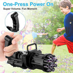 Eight Hole Electric Bubble Machine Gun for Kids, (Pack of 1)