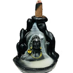 Smoke Fountain Lord Shiva Cone Incense Holder Showpiece with 10 Free Smoke Backflow