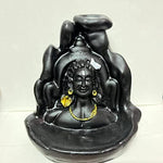 Smoke Fountain Lord Shiva Cone Incense Holder Showpiece with 10 Free Smoke Backflow