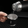 Stainless Steel Water Bottle with Gift Box Coffee Tumbler Vacuum Flask Tea Mug Set Portable Business Travel Thermos - Black