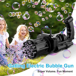 Eight Hole Electric Bubble Machine Gun for Kids, (Pack of 1)