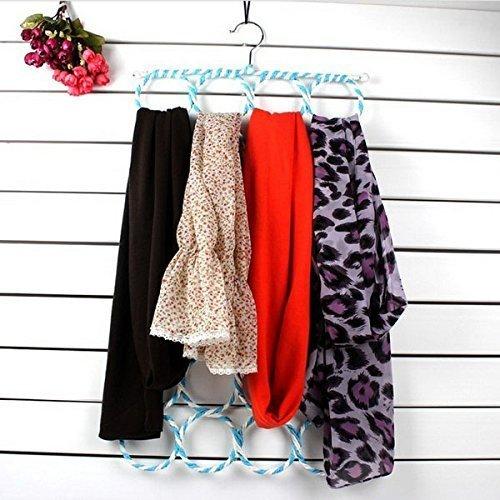 Metal 28 Ring Round Folding Rope/Hanger Holder Organizer for Wardrobe