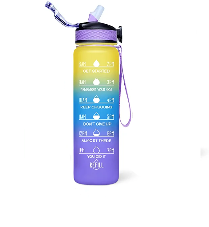 Motivational Fitness 32 Oz Spray Water Bottle 