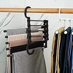 5 in 1 Foldable Hangers for Clothes Multi-Layer Multi Purpose Pant Hangers for Wardrobe (Pack of 1)