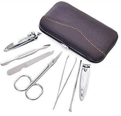 Tool Point Stainless Steel 7 in 1 Manicure Tool Kit / Luxury Nail Grooming Set (Set of 7)