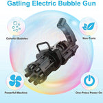 Eight Hole Electric Bubble Machine Gun for Kids, (Pack of 1)