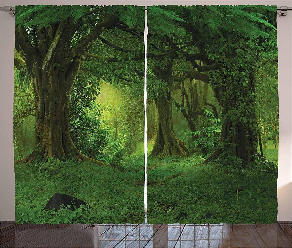 Stunning High Quality 3D Forest Curtain 7 feet