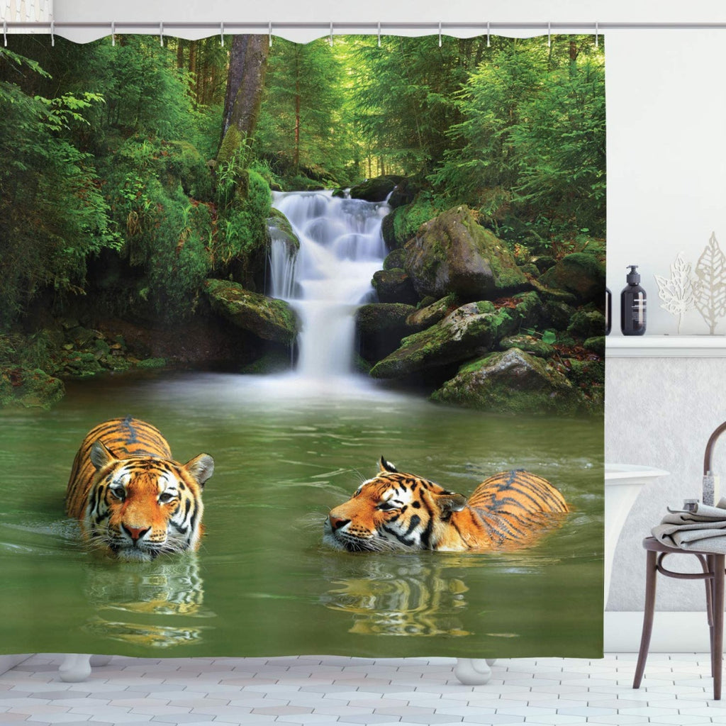 Stunning High Quality 3D Tiger Curtain 5 feet