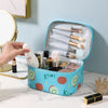 Travel Professional Cosmetic Makeup Kit Storage Organizer Toiletry Vanity Bag with Adjustable Compartment