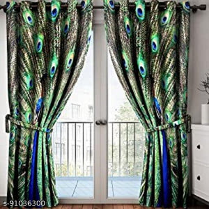 3D Printed Peacock Curtains For Home Interiors